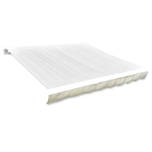 BULANED Markisenbespannung, Markisenstoff, Markisentuch, Markise, Outdoorstoff, Sonnensegel, Sonnenschutztuch, Wetterfeste Plane Für Außen, Canvas Creme 4 x 3 m (ohne Rahmen) von BULANED