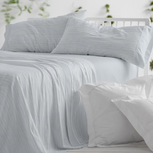 Burrito Blanco | Bettwäsche-Set | Bett mit 105 cm (+ Größen erhältlich) | 100% Baumwolle | Design 625 | Farbe Blau (105 x 190/200 cm) von BURRITO BLANCO