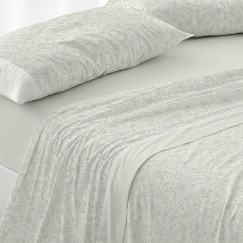 Burrito Blanco Bettwäsche-Set für Betten mit 90 cm Breite (+ verfügbare Größen), 50% Polyester, 50% Baumwolle, 536 cm, Grün (90 x 190/200 cm) von BURRITO BLANCO