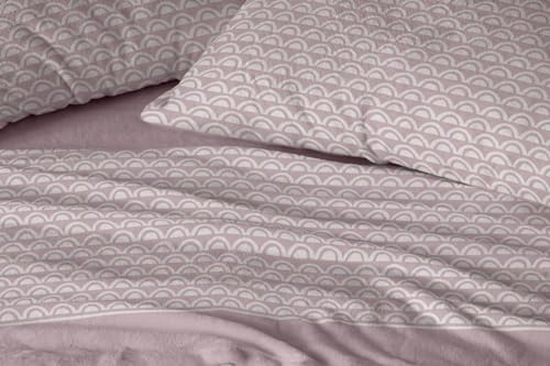Burrito Blanco Bettwäsche aus Coralina, für Betten mit 180 cm (+ Größen verfügbar) | Winter-Bettlaken | Design 767 | Farbe Granat (180 x 190/200 cm) von BURRITO BLANCO