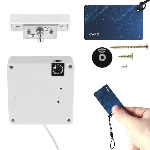 Der Hidden Smart Cabinet Lock Safe RFID Schublade Schloss Schlüssellose NFC -Schrank Sicherheitsschaltschublade Batterie Batterie betriebene unsichtbare Schrankschloss für Möbelschublade(weiß) von BUTORY