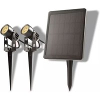 Simon led Solarstrahler, IP65, 3000K, 5W, 70lm pro Leuchte, 2´er Set, 2 x 1W - Technik@all von TECHNIK@ALL