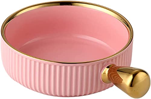 Kochtöpfe, Auflaufform, Lasagneform mit Griff, Auflaufform for den Ofen, antihaftbeschichtetes Porzellan-Backgeschirr (Farbe: Rosa) (Farbe: (Color : Roze, Size : Roze) von BWUHDKS