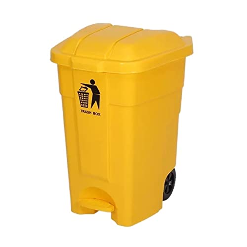 Outdoor-Mülleimer, große kommerzielle Mülltonnen, Tret-Mülltonnen für den Außenbereich, fahrbare Mülltonnen mit großem Fassungsvermögen, abnehmbarer Abfallbehälter mit Deckel, 18,4 Gallonen Outd von BYDEADY