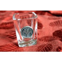 Vintage Bacardi Rum Schnapsglas, Barware, Fledermaus Glas von BabisTreasures
