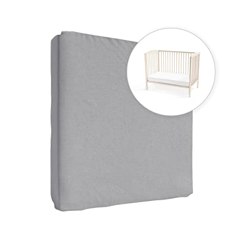 Jersey 100% Baumwolle Spannbettlaken für 160 x 70 cm Kleinkind Junior Bett Matratze (Grau) von Baby Comfort