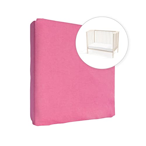 Jersey 100% Baumwolle Spannbettlaken für 160 x 70 cm Kleinkind Junior Bett Matratze (Rosa) von Baby Comfort