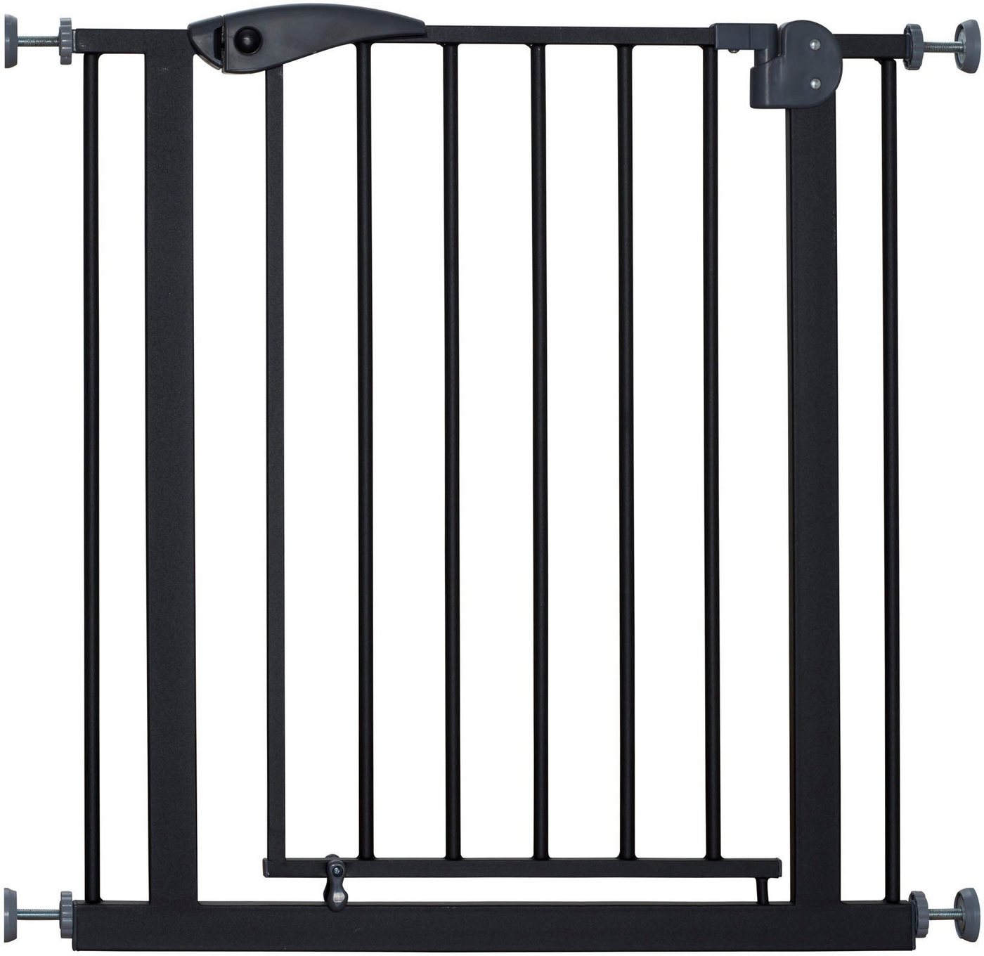 BabyGo Türschutzgitter Safety Gate, schwarz, auch als Treppenschutzgitter verwendbar, Made in Europe von BabyGo