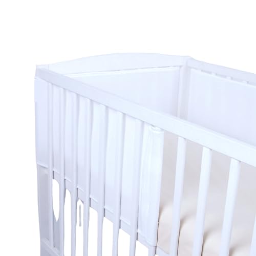 BabyLux Nestchen AIR Babybett Bettumrandung Umrandung 3D 150cm 180cm 210cm Atmungsaktiv (Weiß, 1 x 180cm) von BabyLux