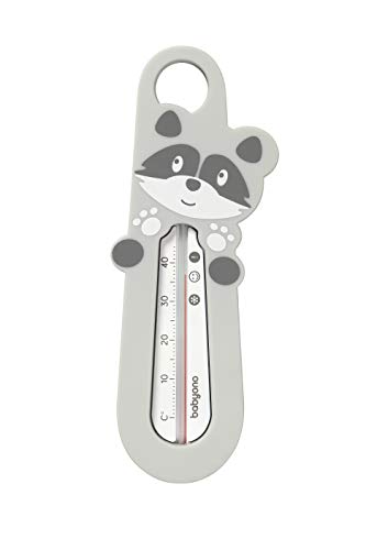 Schwimmende Badethermometer - gelb Giraffe 7308 (Grau/Waschbär) von Babyono