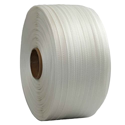 Geflochtenes Polyesterband 13 mm x 1100 m - Qualität PRO TECPLAST FT - PET-Textil Umreifungsband für schwere Lasten. von Tecplast