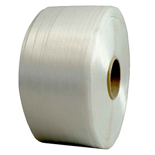 Polyester Gewebeband 19 mm x 600 m - Qualität PRO TECPLAST FF - PET-Textilumreifungsband für schwere Lasten. von Tecplast