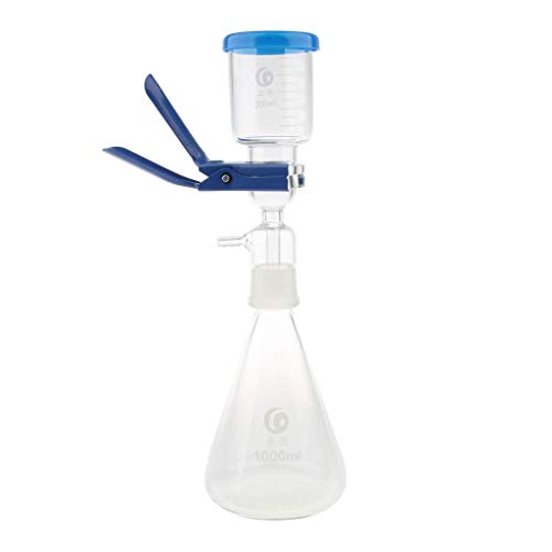 Backbayia Vakuum-Flasche, Filter, Glasflaschen, mit Trichter und Zange von Backbayia