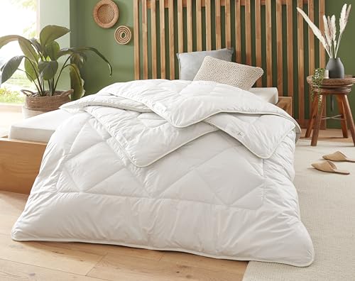 Badenia Trendline Eco Steppbett Kamel Leicht 155 x 220 cm, weiß, Öko- Tex Zertifiziert, produziert nach deutschem Qualitätsstandard von Badenia Trendline