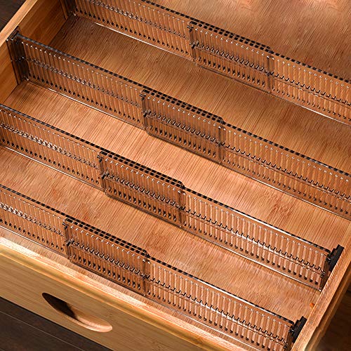 Baffect Schubladenunterteiler 4er Pack, Kommode Schubladenorganisatoren Separatoren Erweiterbar 51-27,5 cm, Multi Küchenschubladen Organizer für Badezimmer Schlafzimmer Büro Kommode Lagerung von Baffect