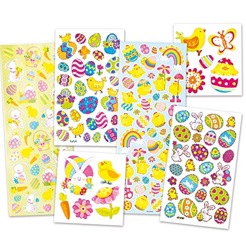 Baker Ross Vorteilspackung Aufkleber zu Ostern - Osterhase Osterei Küken - Sticker Set für Kinder (1Stück) von Baker Ross