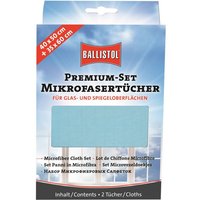Premium-Set zwei Mikrofasertücher – Für Glas- undSpiegeloberflächen (beige/blau) 23736 von Ballistol