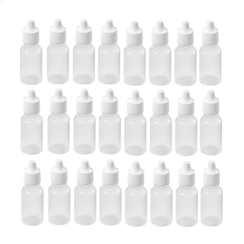 24 Stück leere Kunststoff-Tropfflaschen mit Deckel, tragbare Augen-Flüssigkeit-Flaschen, ätherisches Ölspender, Behälter für Reisen, Geschäftsreisen von Bamboopack
