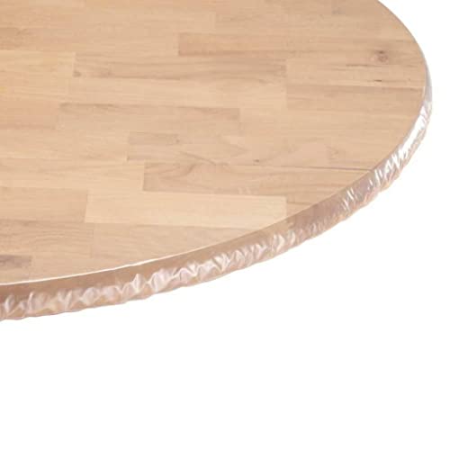 Klare runde Vinyl-Tischdecke, runde Tischdecke, wasserdichte Tischdecke, elastisch, transparent, Kunststoff-Tischdecke, Kunststoff-Tischdecke, Schutz für den Tisch, m von Banziaju