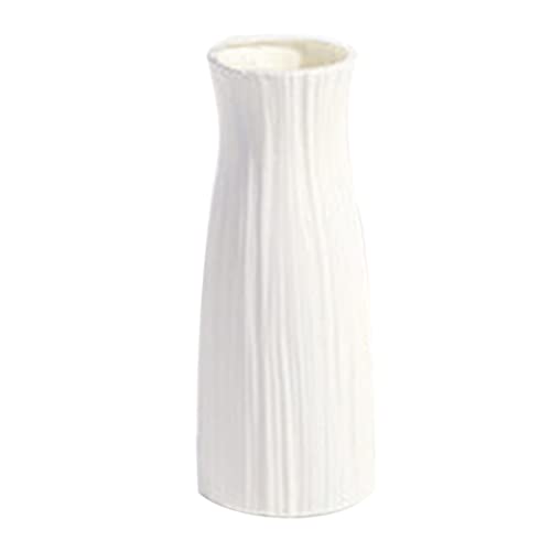 Kunststoff -Vaseblumen -Vase -Kunststoff Nordic Vase Moderne dekorative Vase für Wohnzimmer Büro Hochzeitsdekoration Weiß weiß von Banziaju