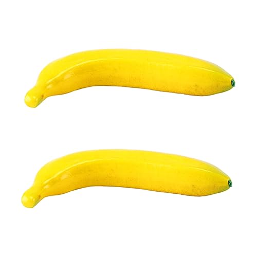 Simulation Bananalarge künstliche Bananen Dekorative Frucht Simulation gelbe Bananen für Haushaus Küchendekor 2pcs von Banziaju
