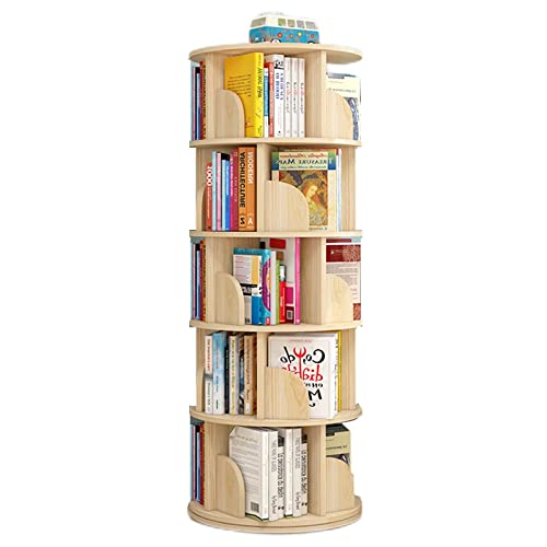 Bücherregale Bücherregal Holz Bücherregal Modern Minimalistischer Stil Einfaches Kinder Drehbares Bücherregal Haushalt Wohnzimmer Bücherregal (Color : Wood Color, S : 46 * 160cm) von Bao Xing Bei Firm