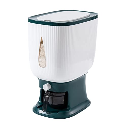 Barabesty 10 kg Automatischer Reisspender mit Spülbecher, intelligenter Reisspender, Reisaufbewahrung, Reiskübel, Haushaltsreisbox-A von Barabesty