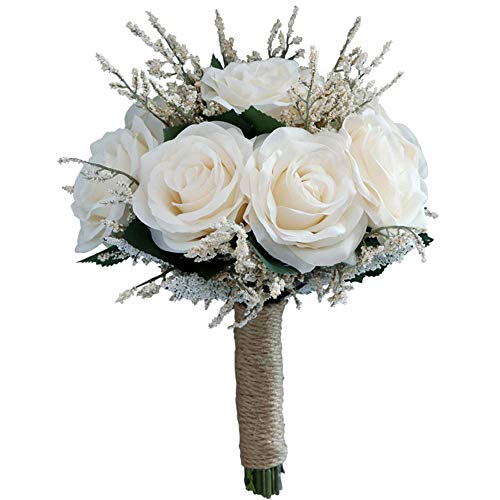 Barabesty Brautsträuße für Hochzeit, Künstlicher Blumenstrauß Brautjungfer Halten Blumenstrauß Blumenstrauß von Barabesty