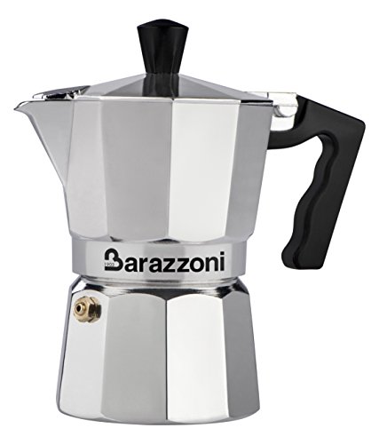 Barazzoni die Espressokocher 3 Tassen, Aluminium, Grau, 8.7 x 15.1 x 15.7 cm von Barazzoni