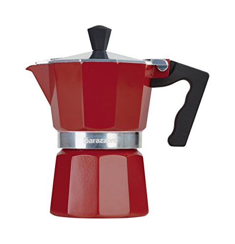 Barazzoni die farbige Espressokocher 1 Tasse, Aluminium, Rot, 6.6 x 12.4 x 13.1 cm von Barazzoni