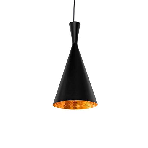 Barcelona LED Lampe Stil Nordic Pendelleuchte Hängelampe Schwarz Gold Matt Metall Glocke E27 für Wohnzimmer Schlafzimmer Esszimmer Küche von B·LED BARCELONA LED