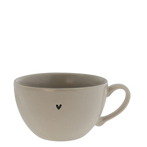 Bastion Collections Suppentasse Heart Keramik matt titane Suppentasse Keramikgeschirr Küche gedeckter Tisch BC Soup Bowl von Bastion Collections