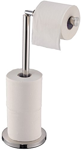 Bath Vida Toilettenpapierhalter, freistehender Badezimmerständer, Edelstahl/Metall von Bath Vida