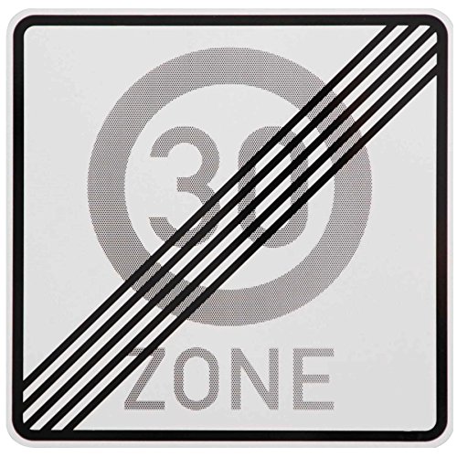 ORIGINAL Verkehrsschild Nr. 274.2 Ende 30 Zone Verkehrszeichen Schild Geburtstagsschild RAL Straßenschild Schilder Verkehrsschilder Straßenschilder von BauSupermarkt24