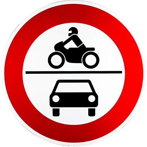 ORIGINAL Verkehrszeichen 260 * Verbot für Krafträder, auch mit Beiwagen, Kleinkrafträder und Mofas sowie für Kraftwagen und sonstige mehrspurige Kraftfahrzeuge * Verkehrsschild Schild RA1 600 mm von BauSupermarkt24