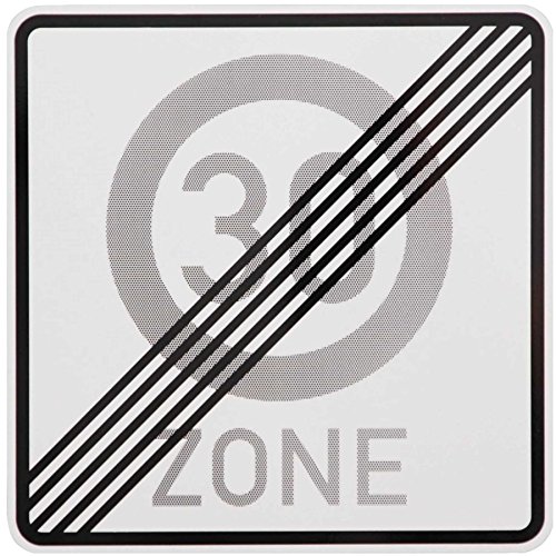 Original Verkehrszeichen 274.2 * ENDE 30 Zone * 40 Geburtstag Geschenk Verkehrsschild Schild Strassenschild Straßenzeichen Schilder RAL Gütezeichen von BauSupermarkt24