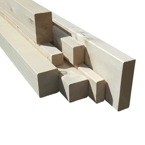 KVH Konstruktionsvollholz Holzbalken Balken Latte gehobelt Kreuzrahmen Hobelware (100x100mm, 120cm) von BaustoffhandelShop