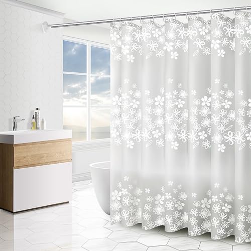 Duschvorhang 180x200 cm,Wasserdichter Duschvorhang,Waschbar Polyester Stoff Badevorhänge,Duschvorhang Anti-Schimmel,Badewanne Vorhang Schnell Trocknend,Wasserfest für Badewanne Bad Vorhang von Bavooty