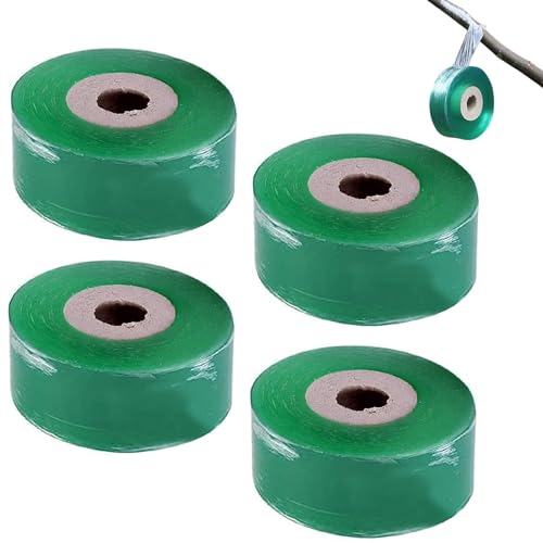 Veredelungsband Grün,3CM Transparent Pfropfband,4 Stück Fuß Pfropfen Dehnbare Band,Dehnbare Grafting Tape,Selbstklebendes Pfropfband,Veredelungsband Dehnbar Tape,Transparent Veredelungsband für Garten von Bavooty