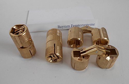 Bayram 2 Stck Einbohrband Zysa Scharnier Bohr-Ø 24 mm - für Holzdicke 31-40 mm von Bayram