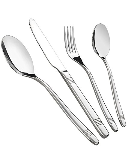 Bblie 32-teilig Edelstahl-Besteck für 8 Personen, Rostfreies Besteck Set, Essbesteck von Bblie