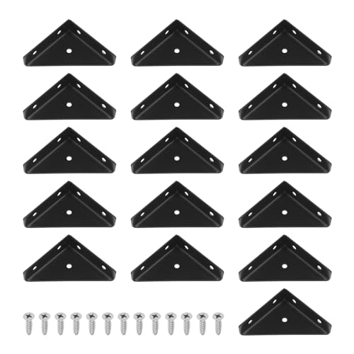 Be In Your Mind 16Pcs Angle Corner Bracket with Mounting Screws Sturdy Shelf Bracket L-shaped Corner Connectors Accessories for Furniture Shelves Windows von Be In Your Mind