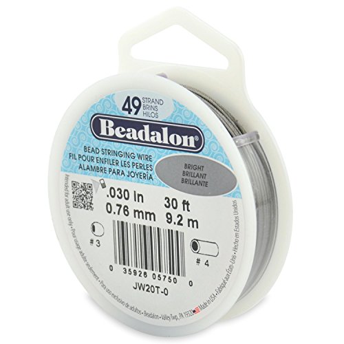 Beadalon Schmuckdraht, 49 Strang 0,76 mm (.030in) – Hell – 9,2 (M von Beadalon