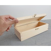 Natur Holzbox Mit Riegel, Unfertige Holzbox, Schmuckbox, Unlackierte Decoupage Box, Aufbewahrungsbox, Box Zur Dekoration von BeadsCraftsGifts