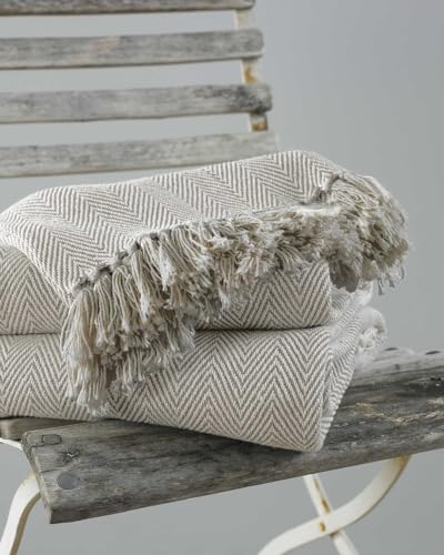 Sofaüberwurf - Natur-Beige - Mehrfarbig, Klein, 100% Baumwolle von COUNTRY CLUB