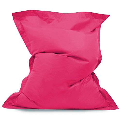 Bean Bag Bazaar Sitzsack Outdoor für Kinder, Rosa, Wasserabweisend, XXL Sitzsack Sessel für den Innen- und Außenbereich mit Füllung, Kindersitzsack von Bean Bag Bazaar