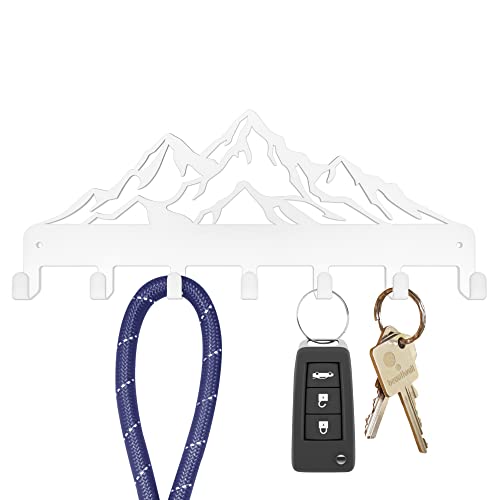 Beautiwall - Schlüsselbrett Stahl Schlüssel Aufhänger (Berge - Weiß) von Beautiwall