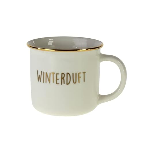 Becher"Winterduft" New Bone 350 ml bedruckte Tasse Winterdeko Kaffeetasse Henkelbecher Tasse Teetasse Trinktasse Trinkbecher Porzellan Wintertasse von Beauty.Scouts