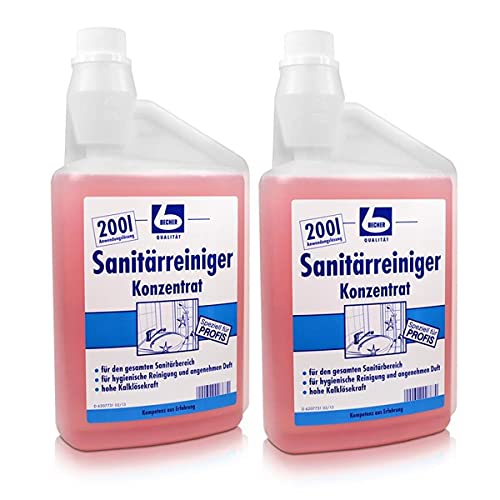 2x Dr. Becher Sanitärreiniger Konzentrat 1 Liter von Becher