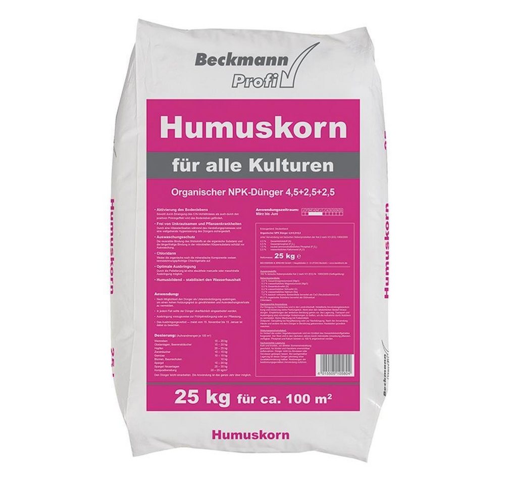 Beckmann Profi Gartendünger Humuskorn Volldünger Naturdünger 25 kg Sack von Beckmann Profi